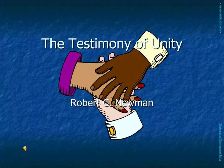 the testimony of unity
