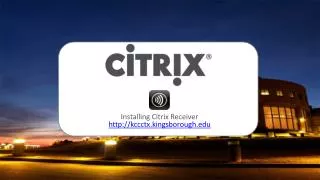 Installing Citrix Receiver kccctx.kingsborough