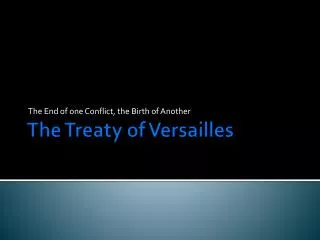 The Treaty of Versailles