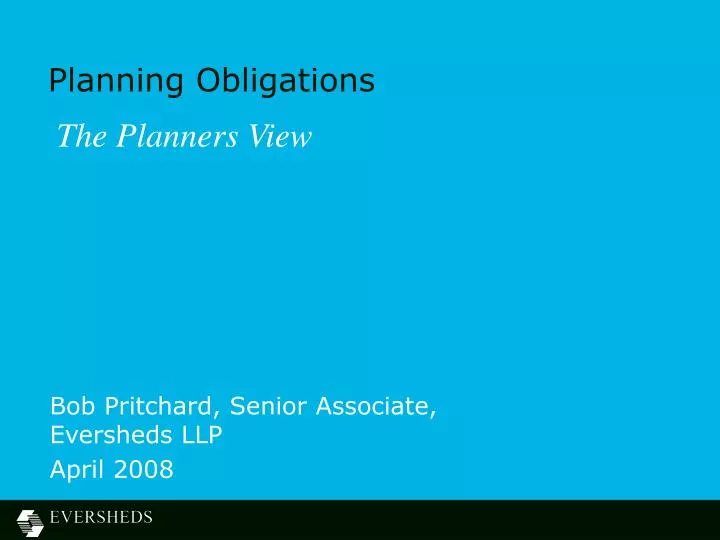 planning obligations