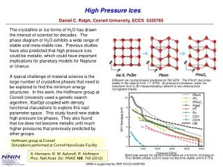 High Pressure Ices