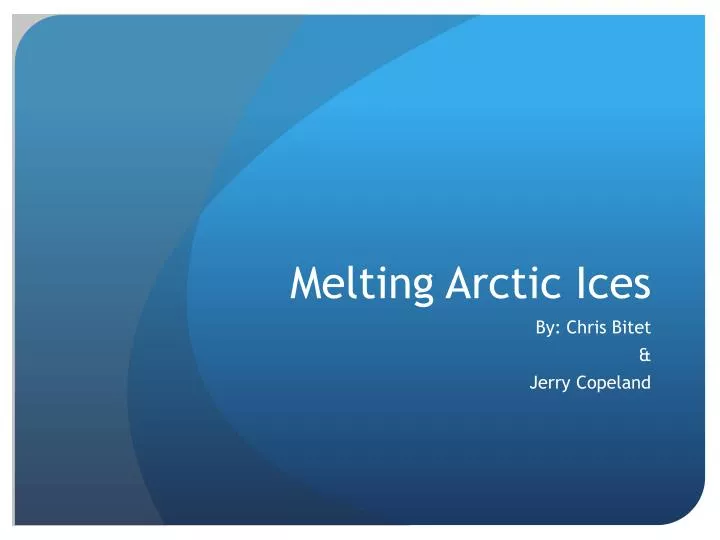 melting arctic ices
