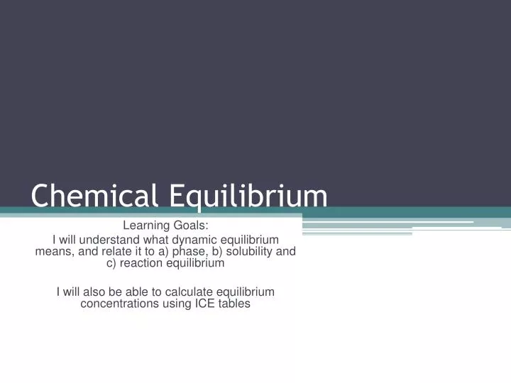 chemical equilibrium