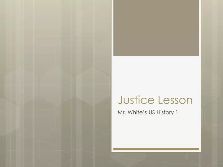 justice lesson
