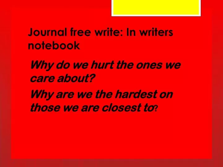journal free write in writers notebook