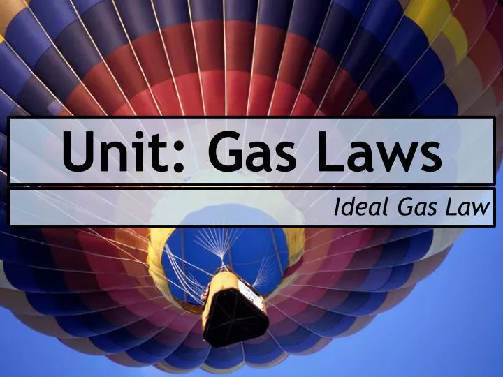 unit gas laws