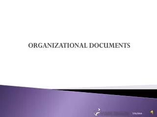 organizational documents
