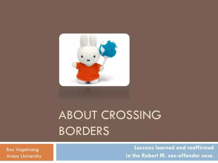 about crossing borders