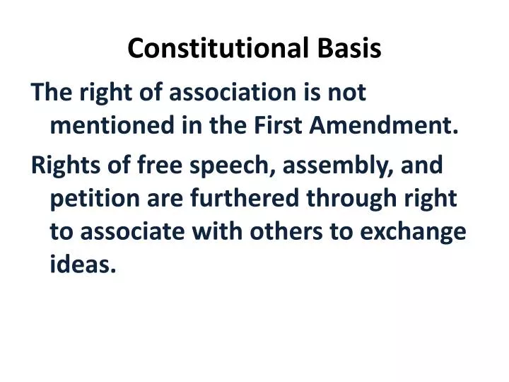 constitutional basis