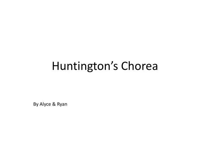 huntington s chorea