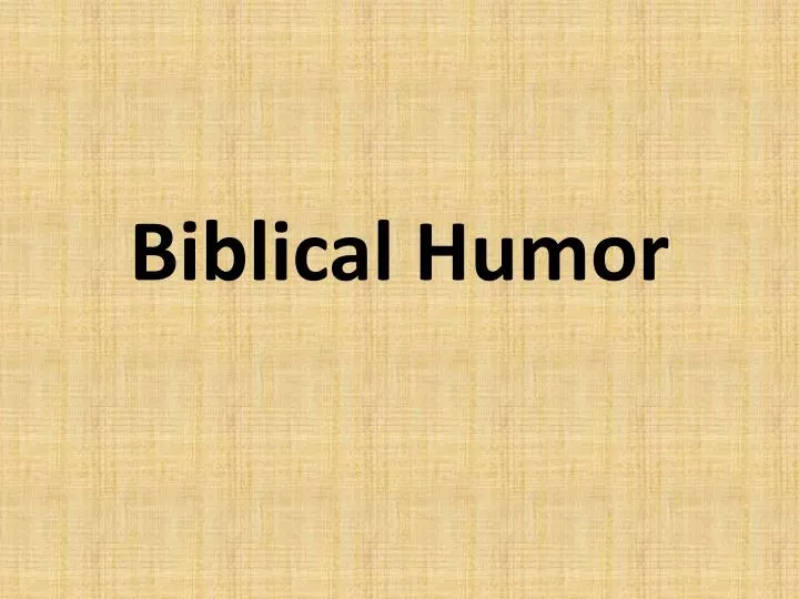 biblical humor