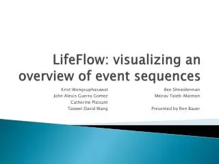 LifeFlow : visualizing an overview of event sequences