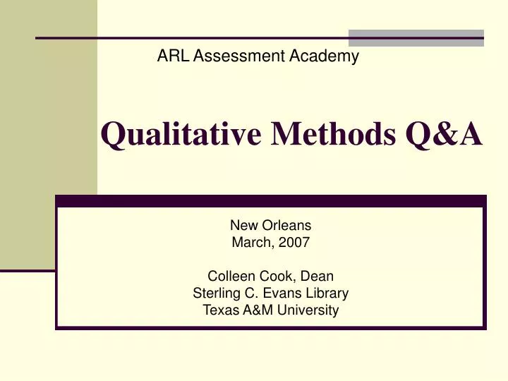 qualitative methods q a