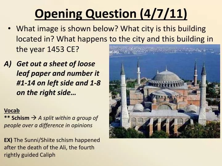 opening question 4 7 11