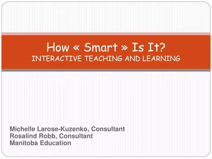 how smart is it interactive teaching and learning
