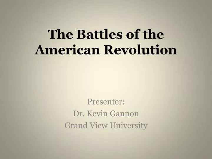 the battles of the american revolution