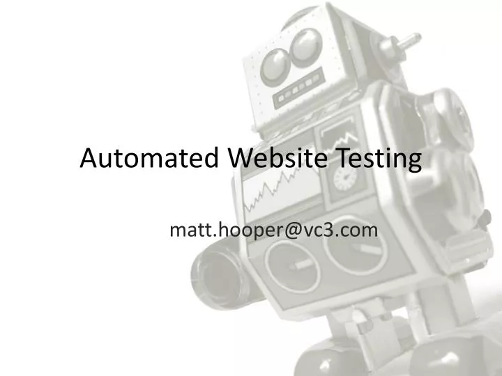 automated website testing