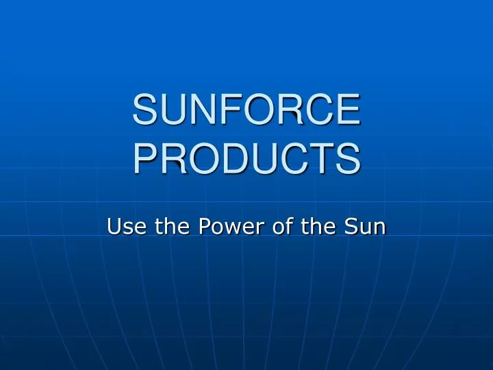 sunforce products