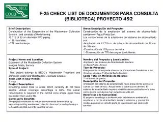 F-25 CHECK LIST DE DOCUMENTOS PARA CONSULTA (BIBLIOTECA) PROYECTO 492