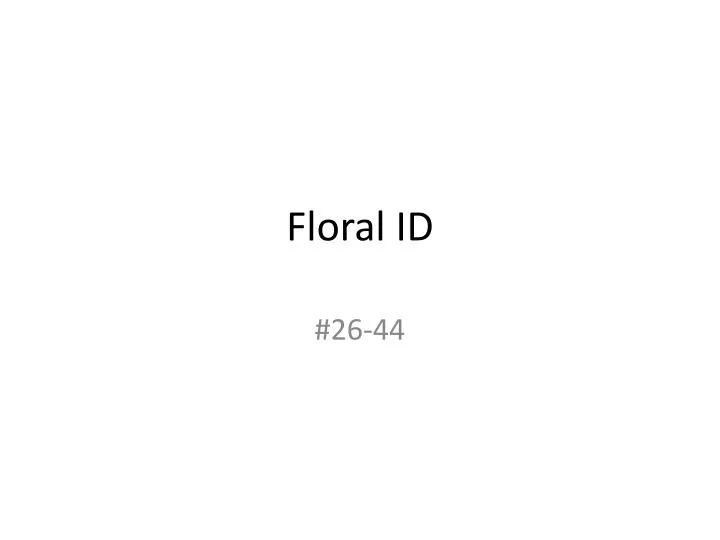 floral id