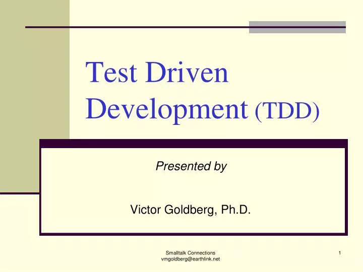 test driven development tdd