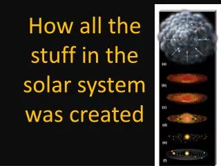 How all the stuff in the solar system was created