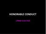 HONORABLE CONDUCT - slide 1
