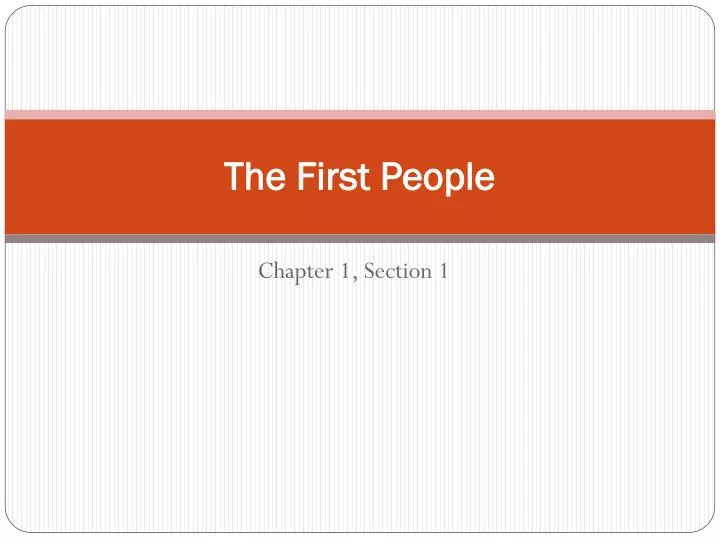 the first people