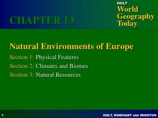 Natural Environments of Europe