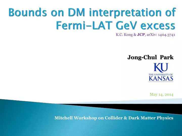 bounds on dm interpretation of fermi lat gev excess