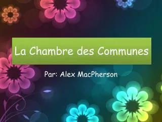 la chambre des communes