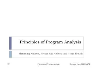 Principles of Program Analysis