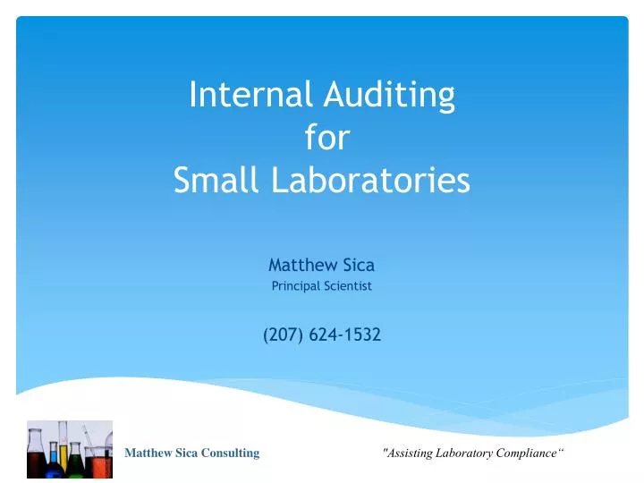 internal auditing for small laboratories