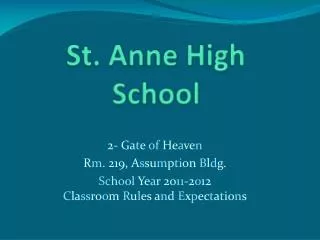 St. Anne High School