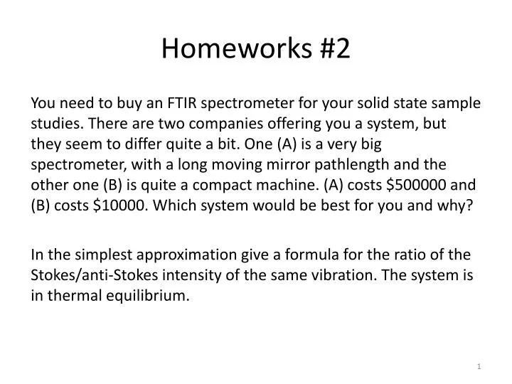 homeworks 2