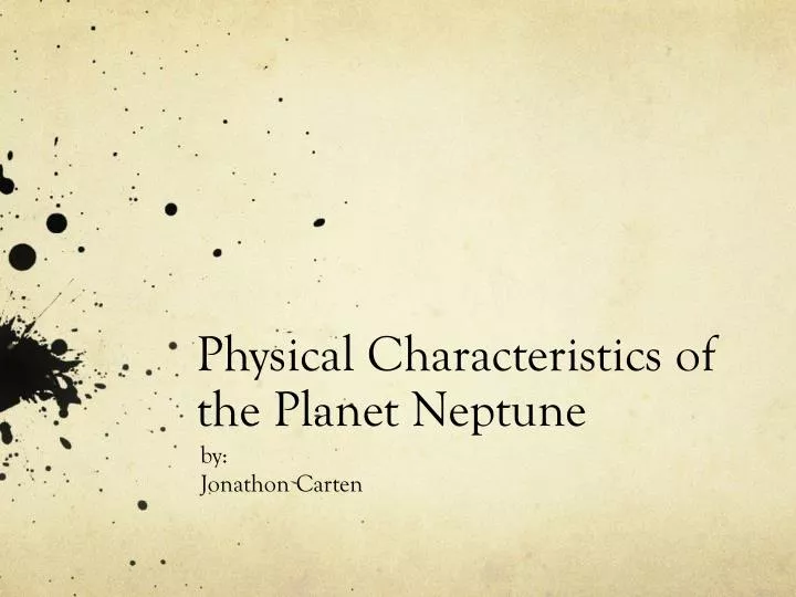physical characteristics of the planet neptune