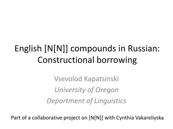 english n n compounds in russian constructional borrowing