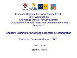 Capacity Building for Knowledge Transfer &amp; Globalization Professor Dennis Anderson, Ph.D.