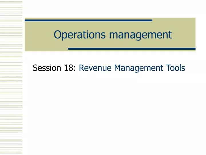 operations management