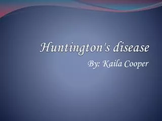 Huntington's disease