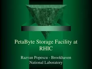 PetaByte Storage Facility at RHIC