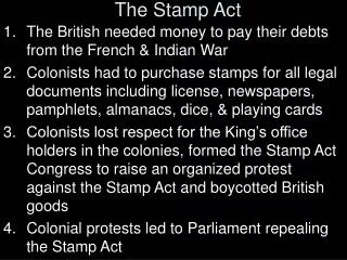 the stamp act