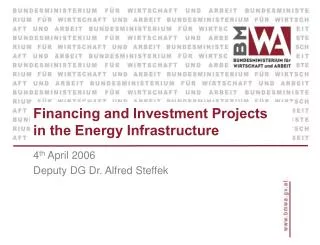 Financing and Investment Projects in the Energy Infrastructure
