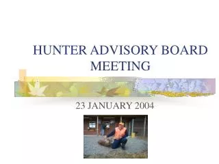 HUNTER ADVISORY BOARD MEETING