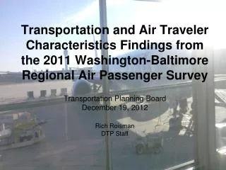 Transportation Planning Board December 19, 2012