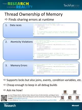 Thread Ownership of Memory