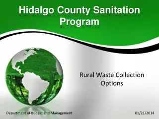 Hidalgo County Sanitation Program