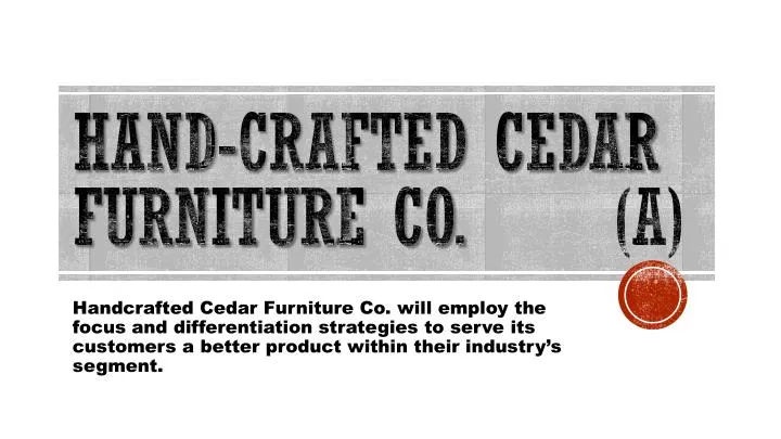 hand crafted cedar furniture co a