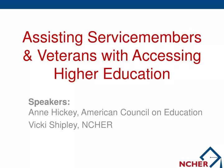 assisting servicemembers veterans with accessing higher education