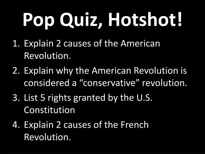 pop quiz hotshot